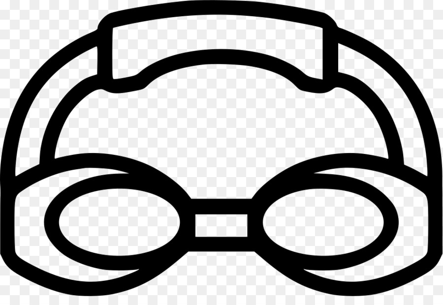 Goggles clipart swim fin. Black line background png