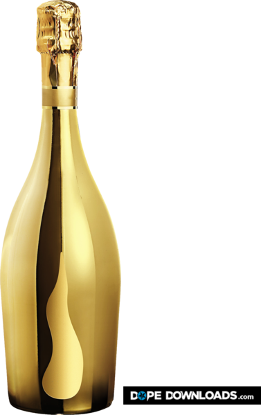 Champagne psd official psds. Gold bottle png