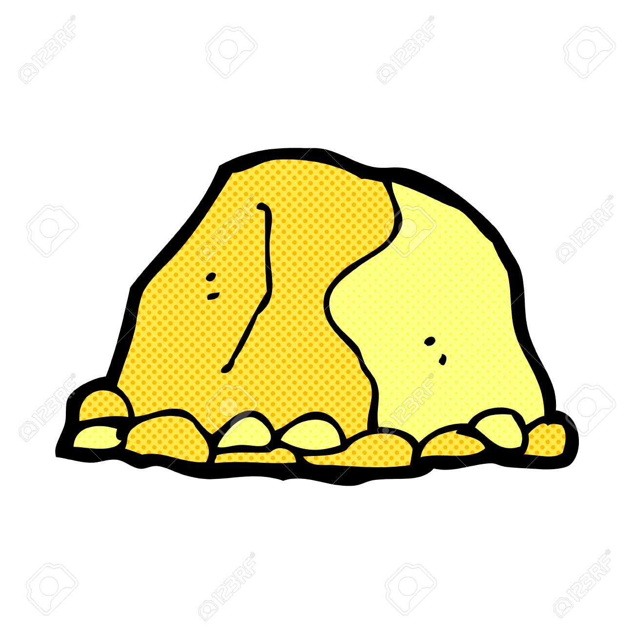 Comic nugget station . Gold clipart cartoon
