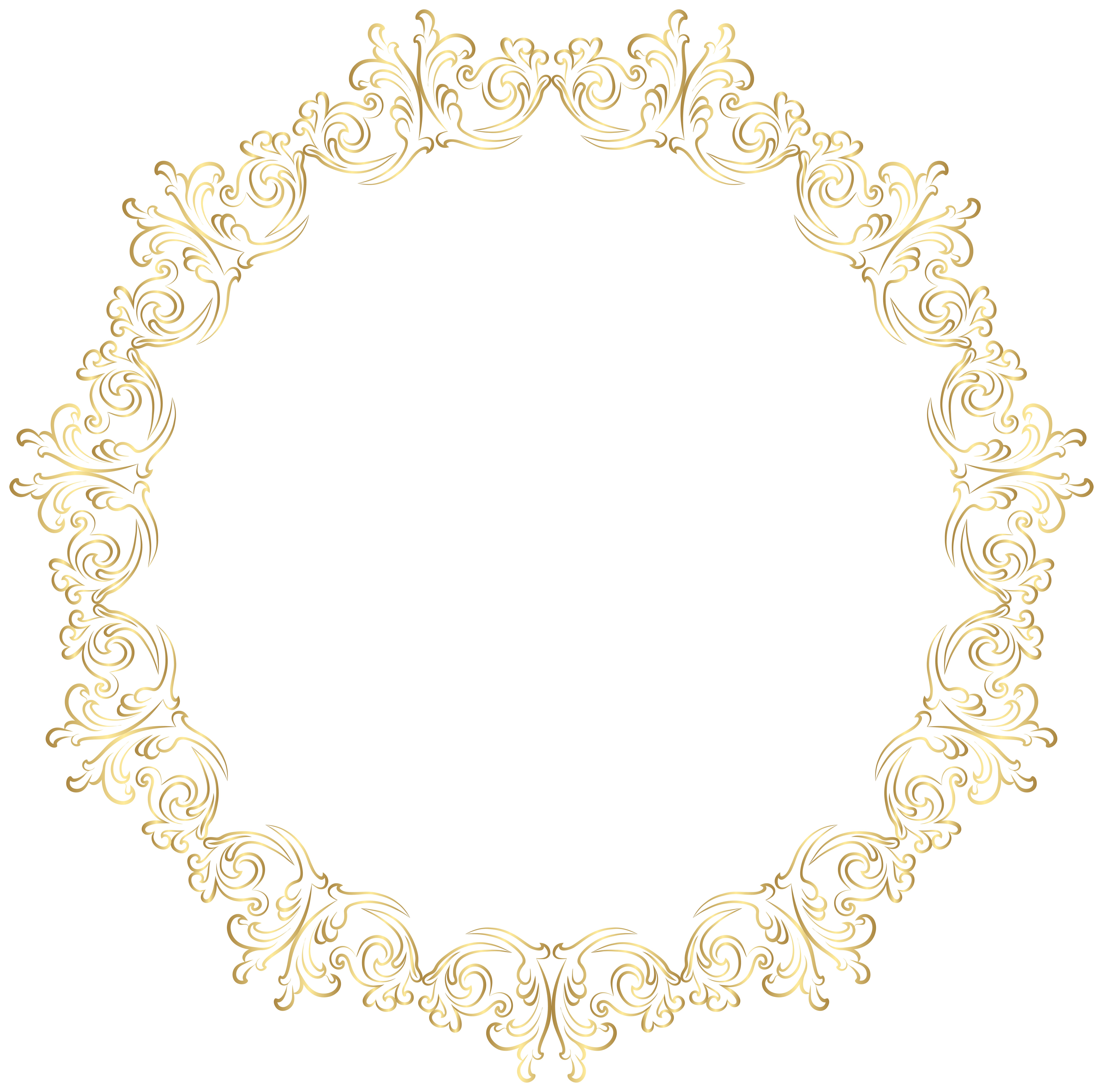 gold clipart doily