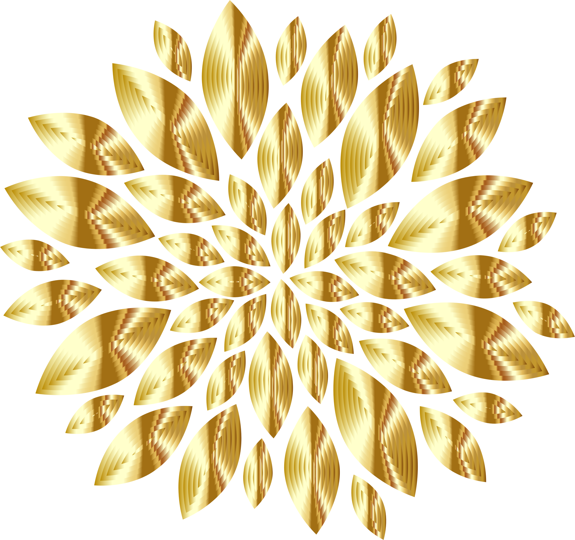 gold clipart floral