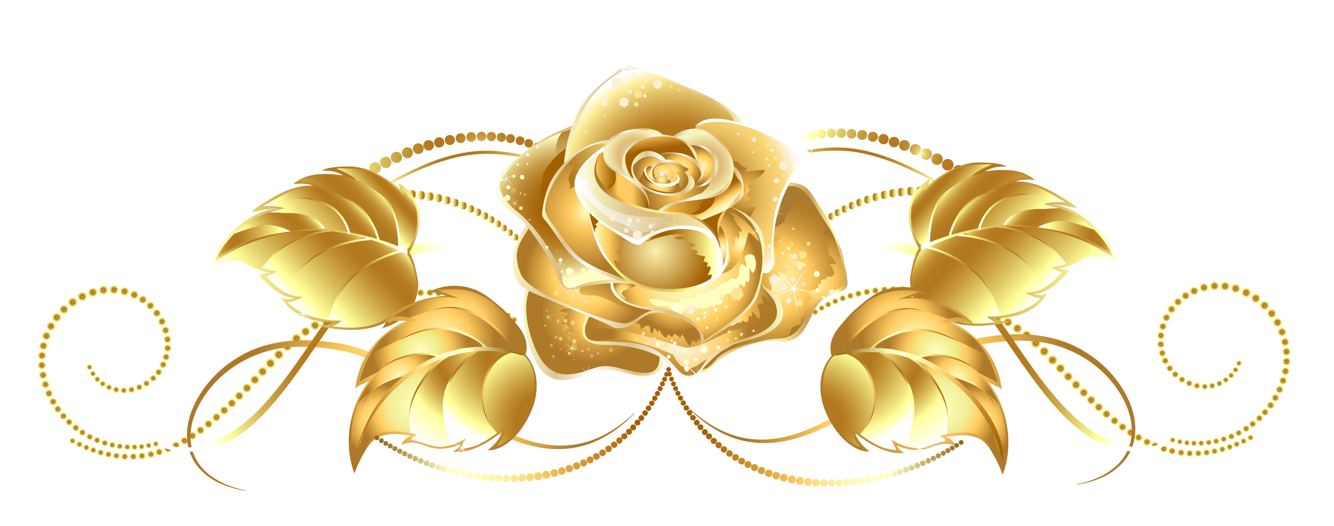gold clipart flower