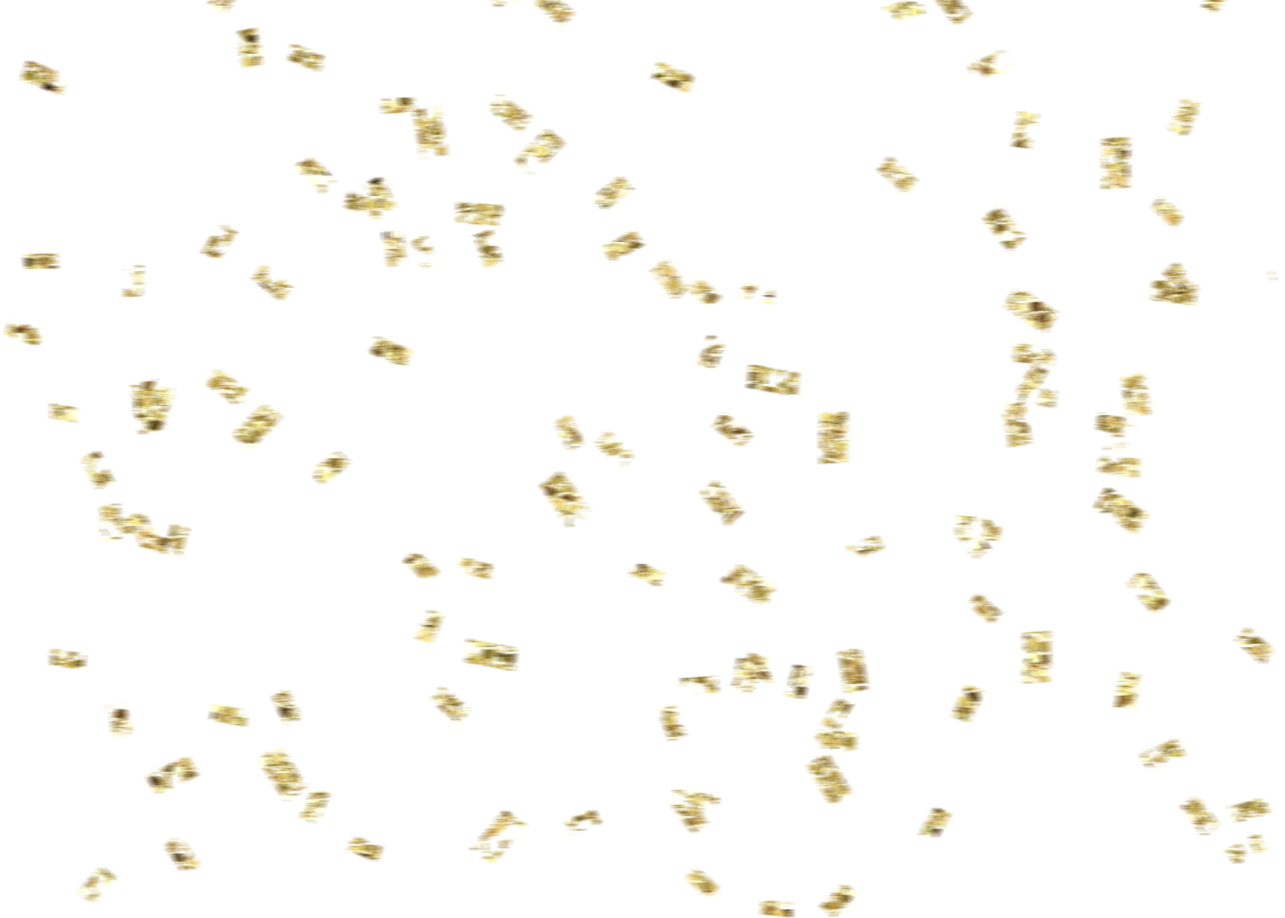 Gold confetti border png.  for free download