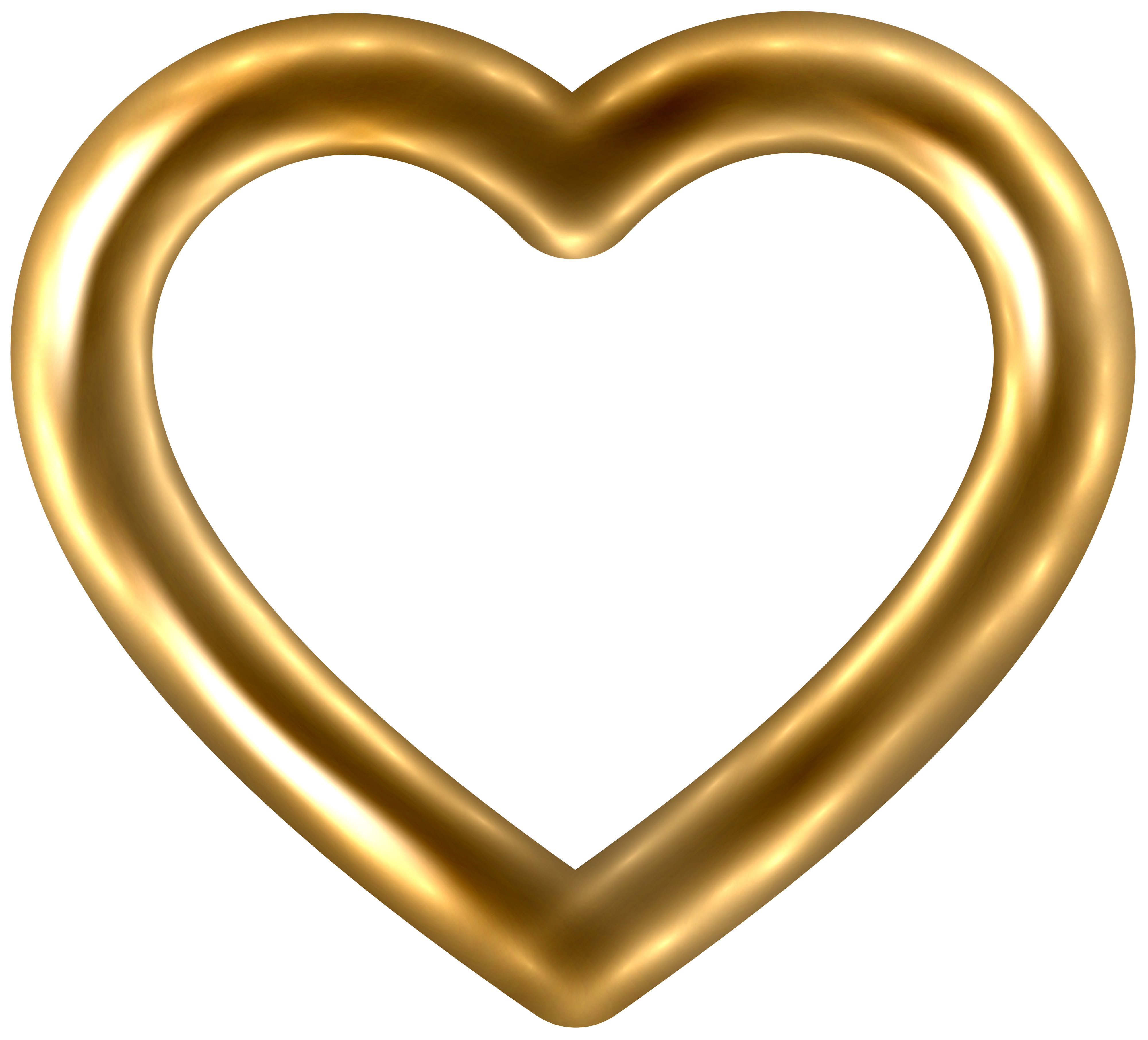 Transparent heart clip art. Gold hearts png