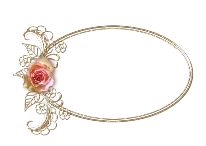 Gold oval frame png. Rose by alesscop on