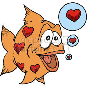 goldfish clipart heart