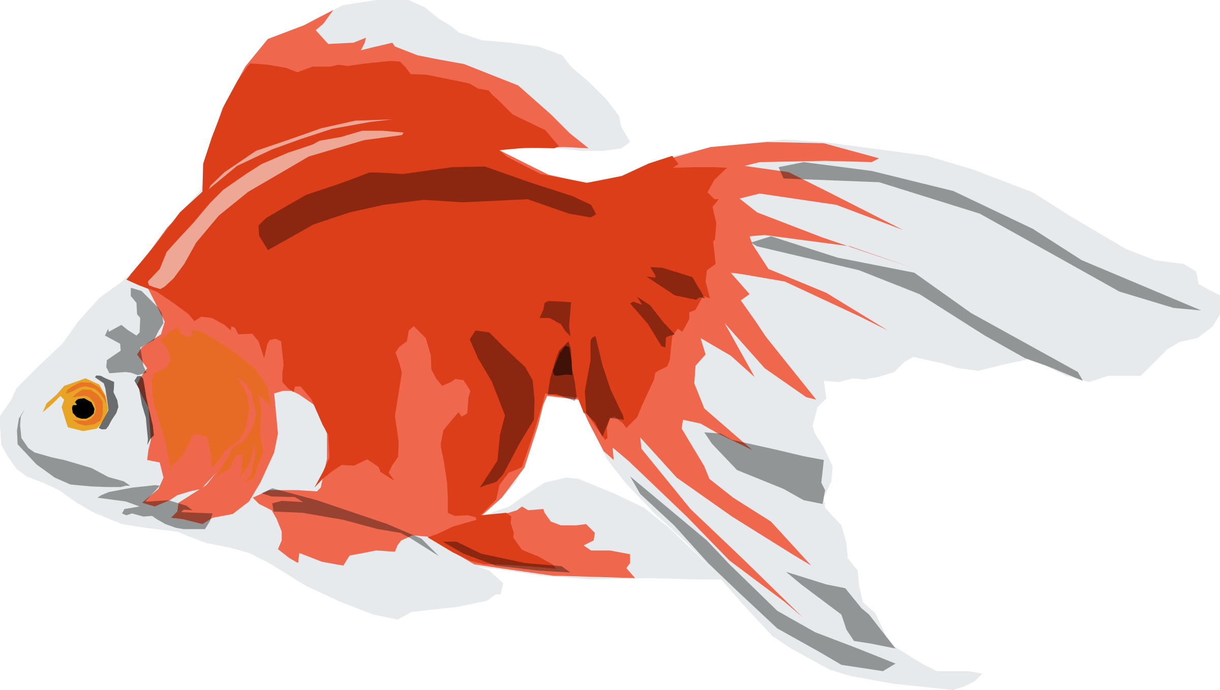 red clipart goldfish