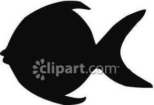 Black royalty free picture. Goldfish clipart silhouette