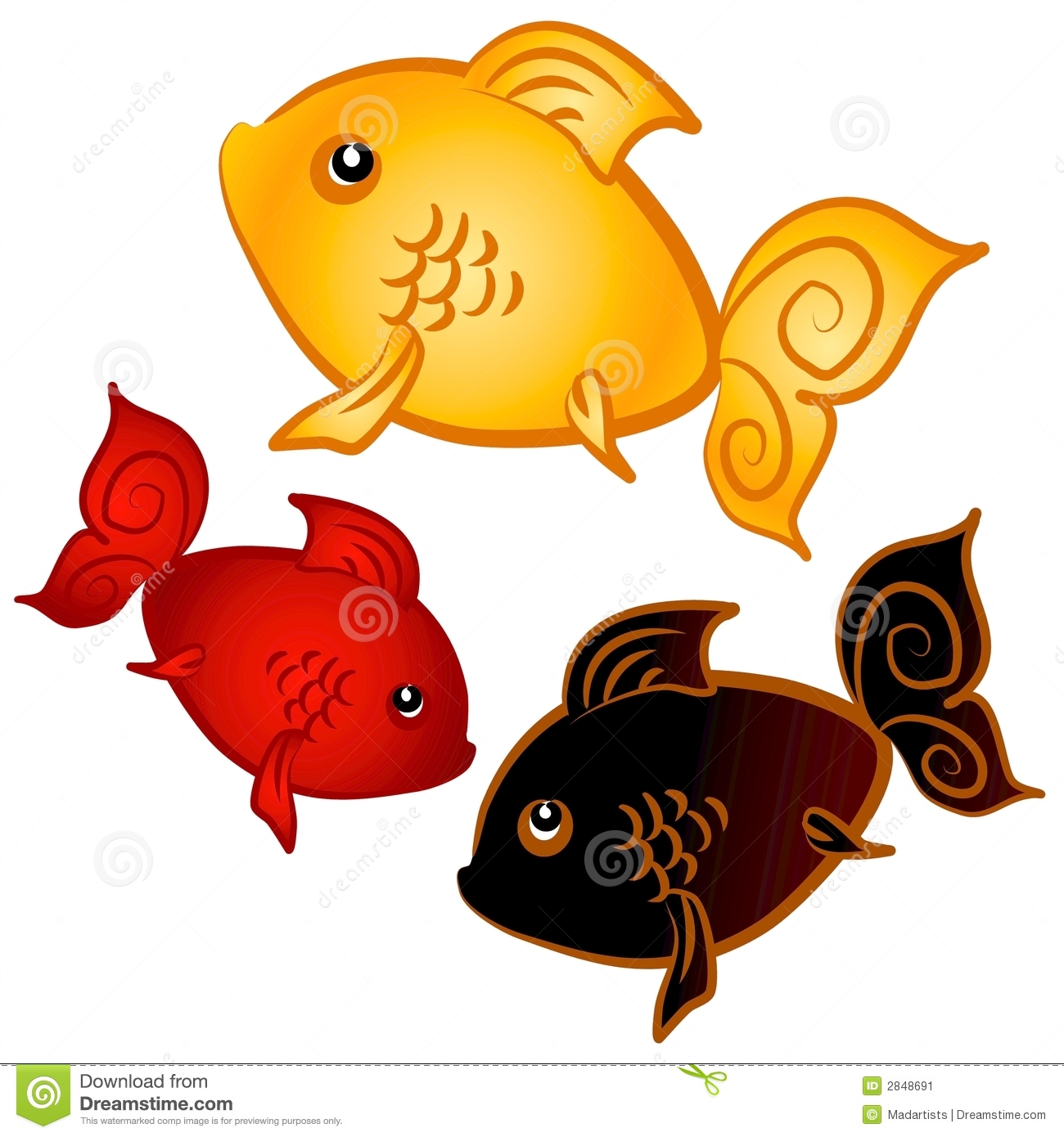 Goldfish clipart three. Panda free images 