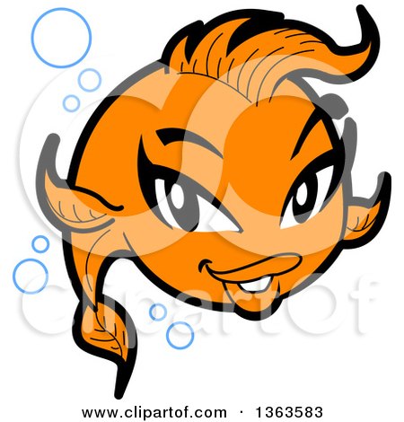 goldfish clipart vector