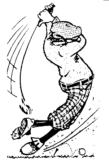 golfer clipart pencil drawing