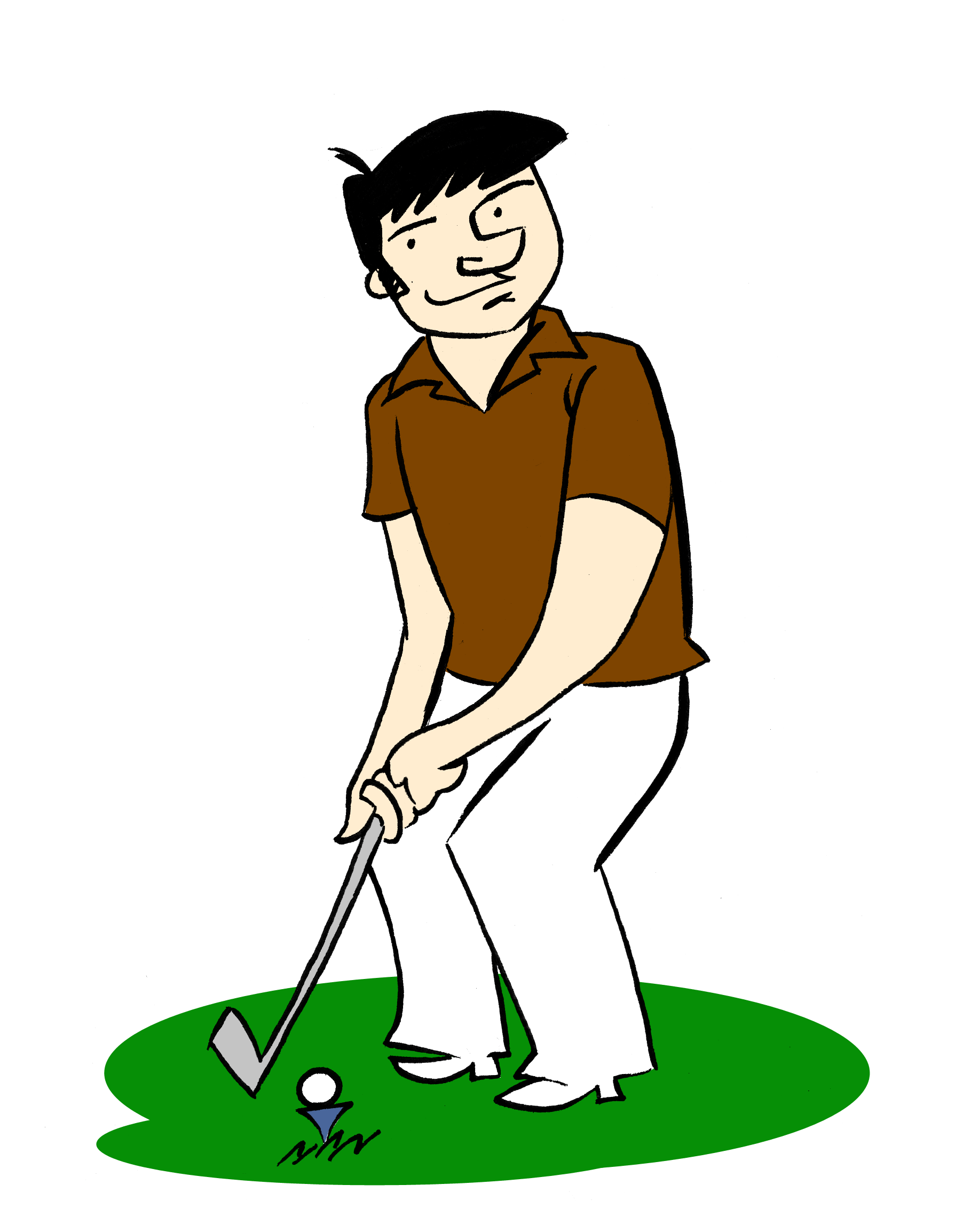 Log in professional page. Golfing clipart guy