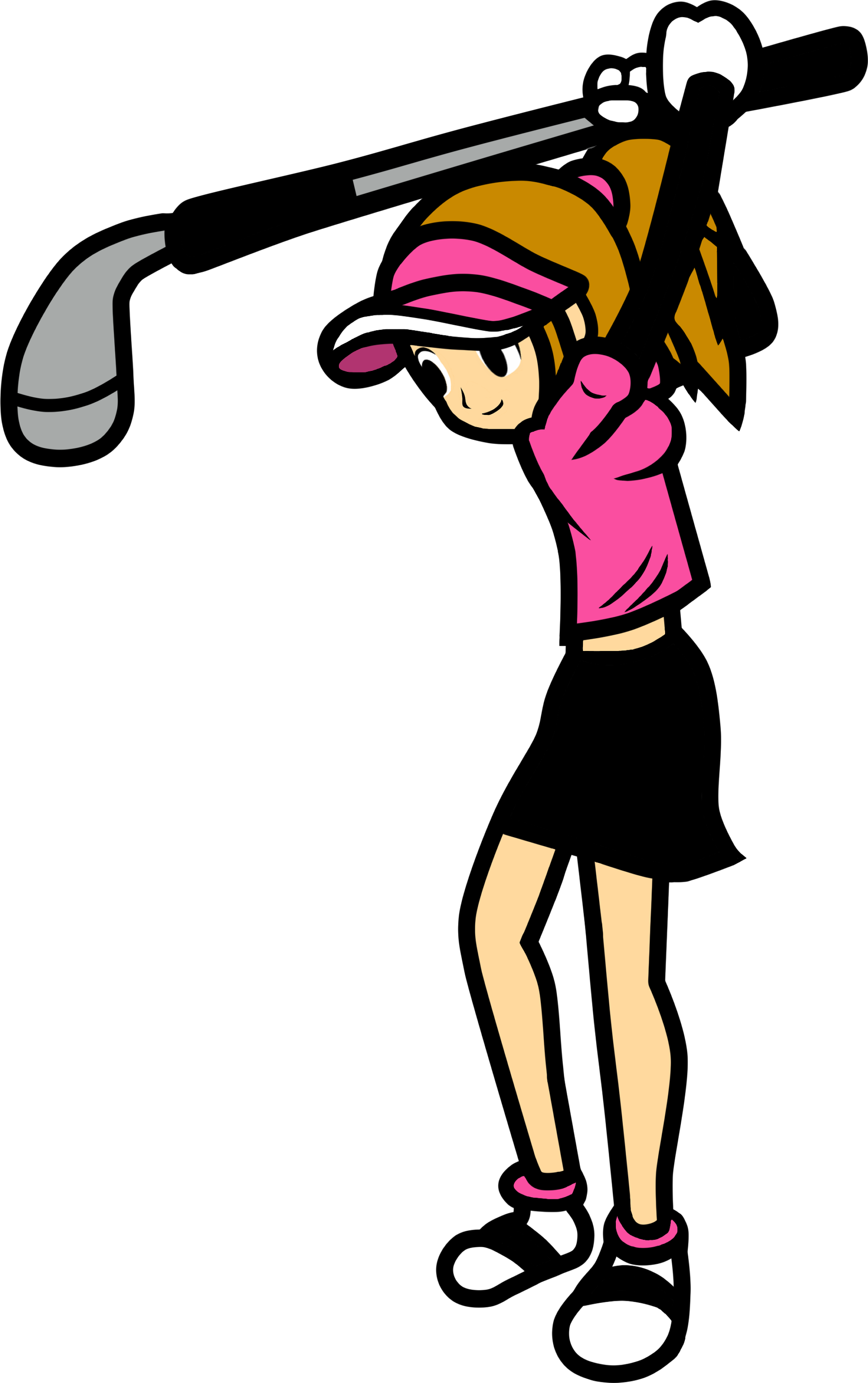lady clipart golf