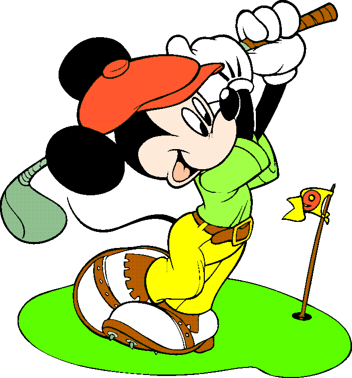 Golfing mickey mouse