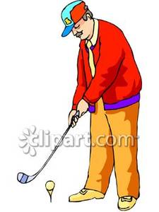 Golf clipart old man. Golfing portal 