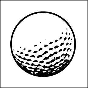 golf clipart outline