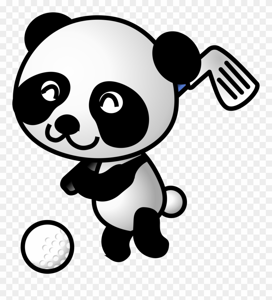 Big image panda pinclipart. Golf clipart pandas