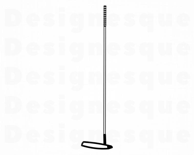 Putter svg club files. Golf clipart putt