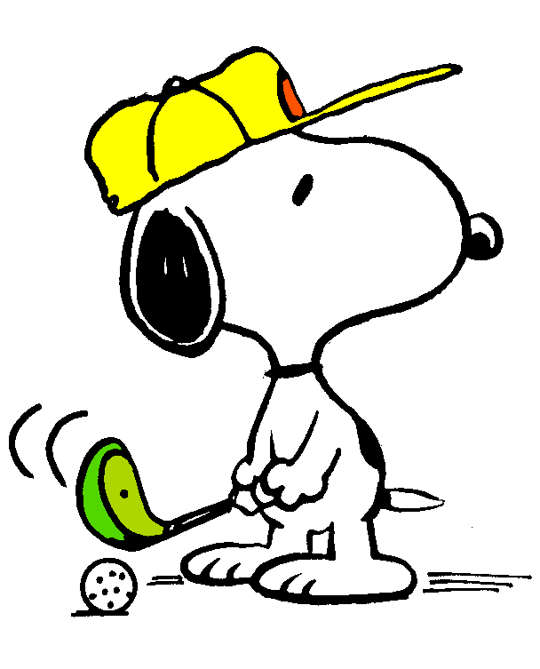 golf clipart snoopy