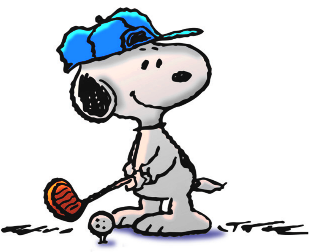 golf clipart snoopy