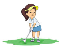 golfing clipart retro sport