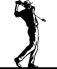 golfer clipart black and white