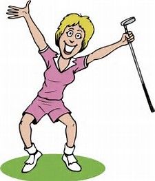 golfer clipart lady