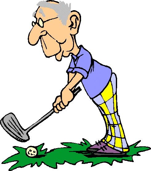 Golfing clipart. Old man 