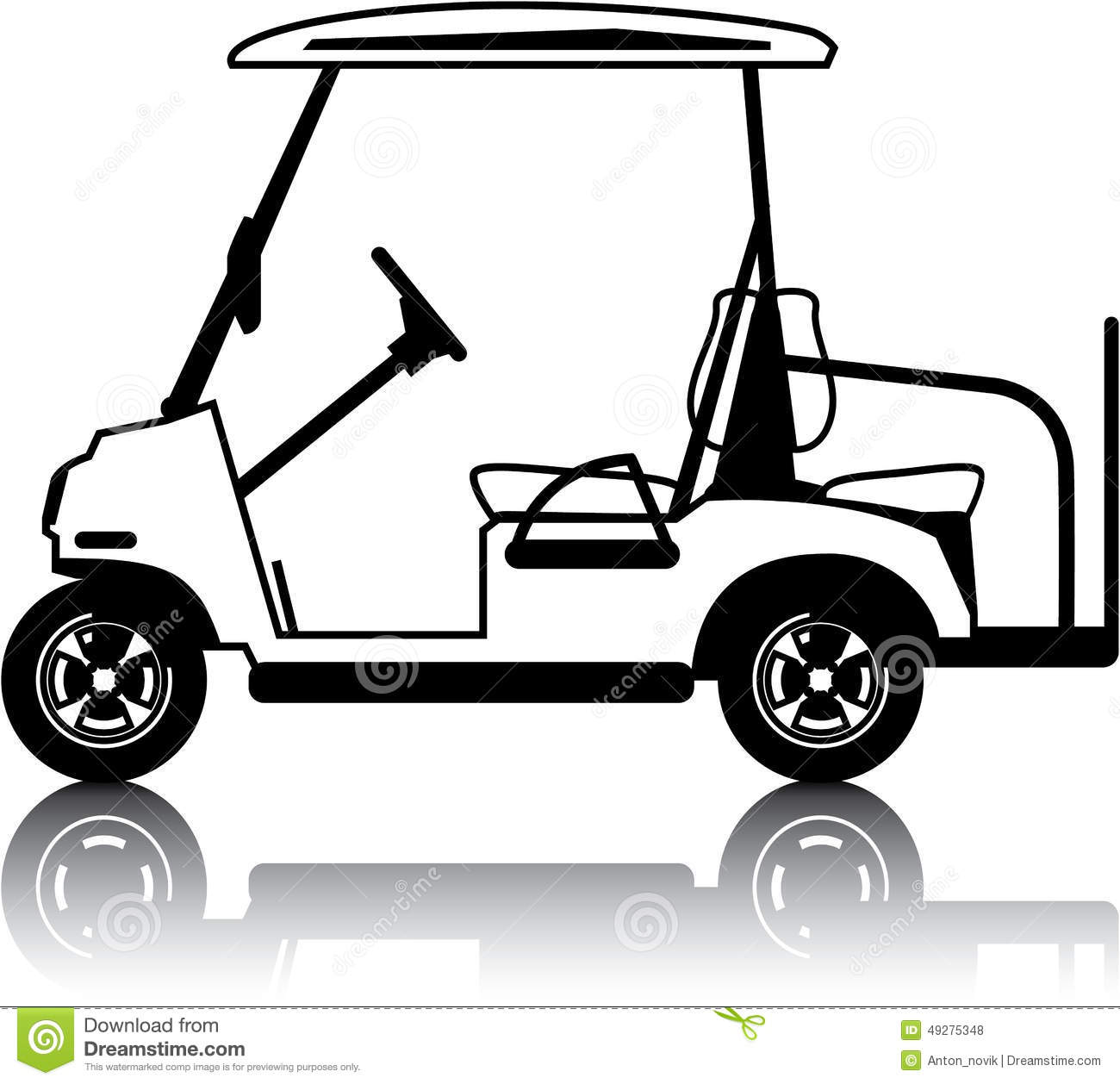 golfing clipart golf cart