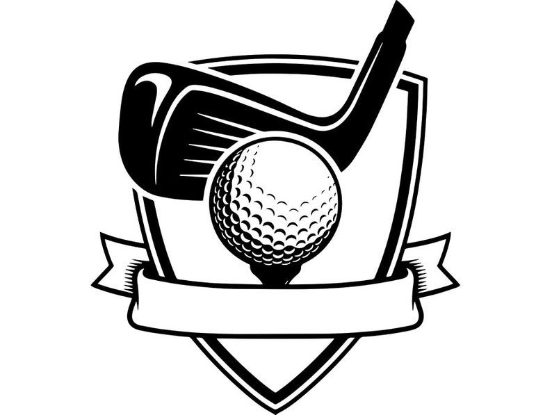 golfing clipart logo
