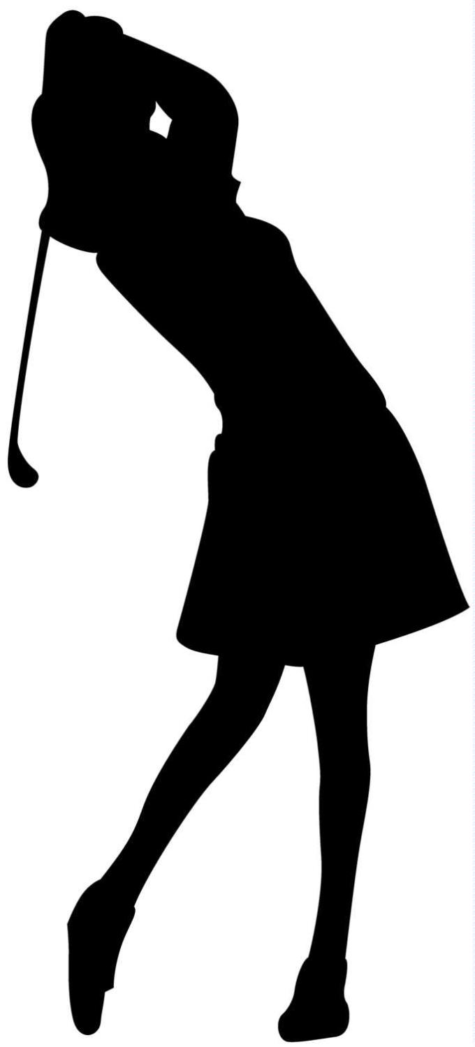 golfing clipart silhouette