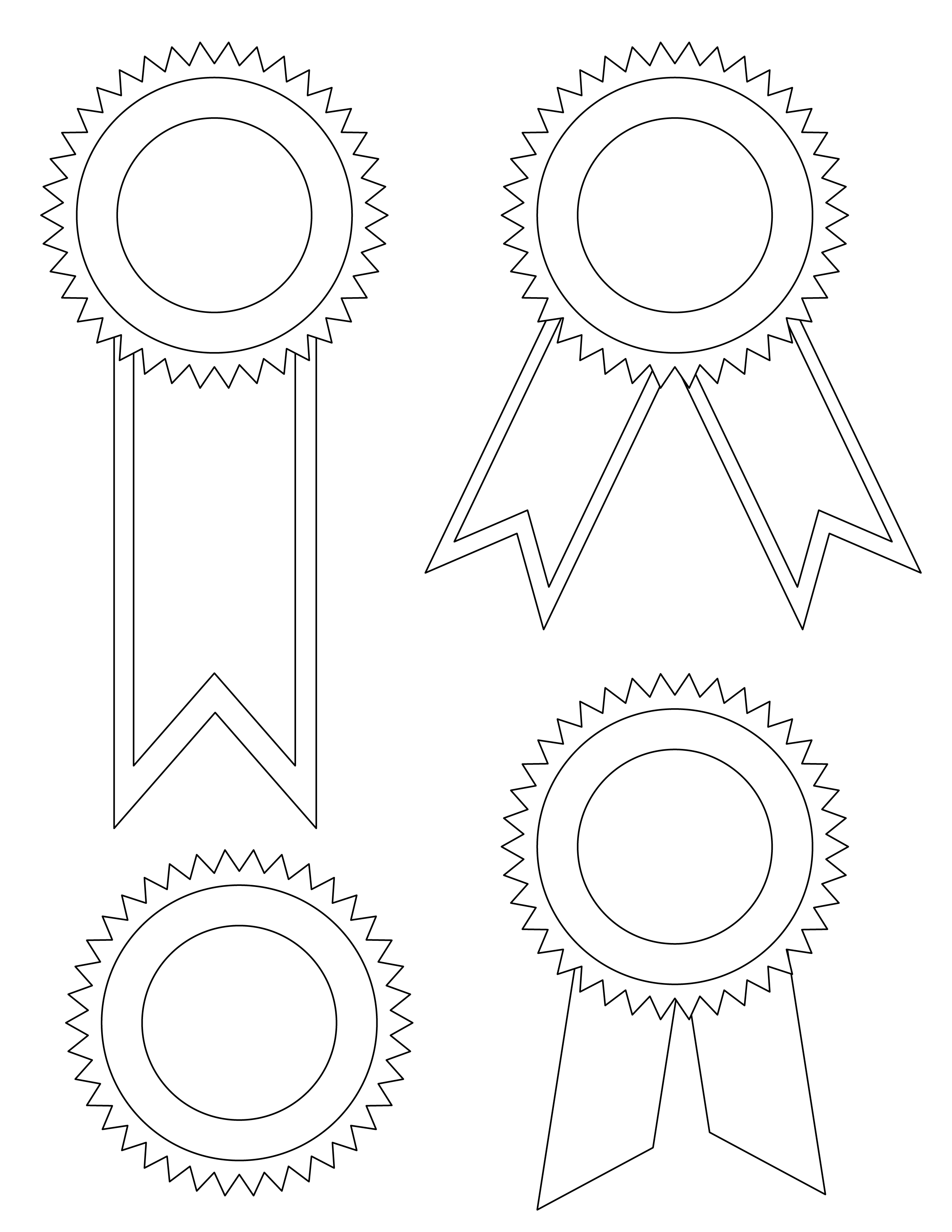 Awards clipart printable. Award ribbon templates 