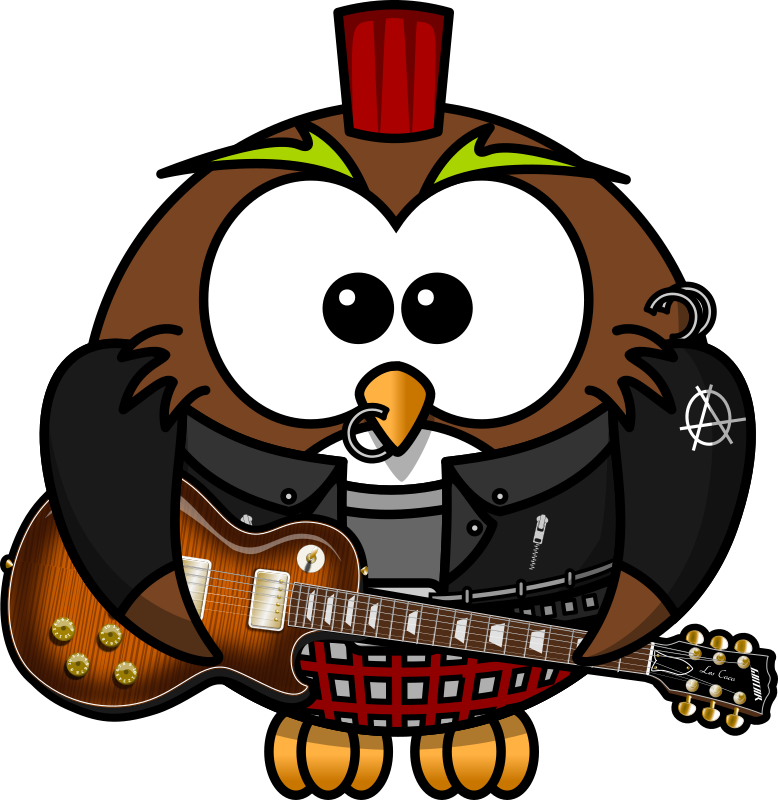 Good clipart you rock. Punk owl medium image
