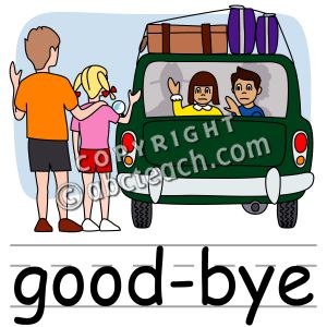 goodbye clipart goodbye word