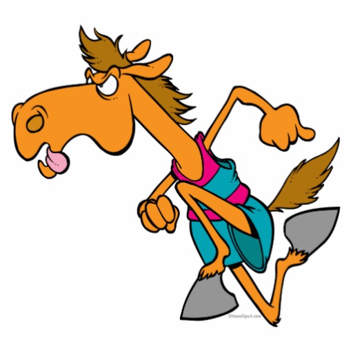 goofy clipart horse