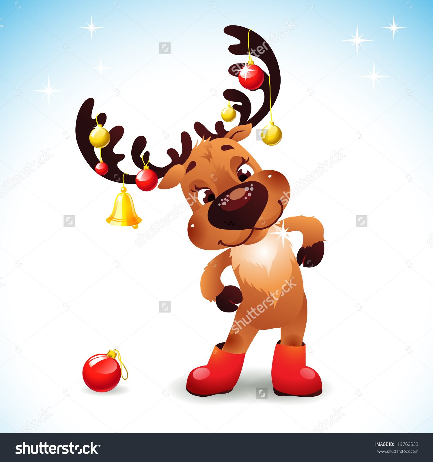 goofy clipart reindeer