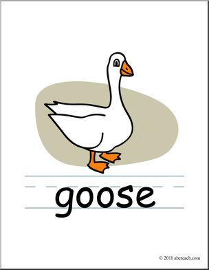 Clip art basic words. Goose clipart g word