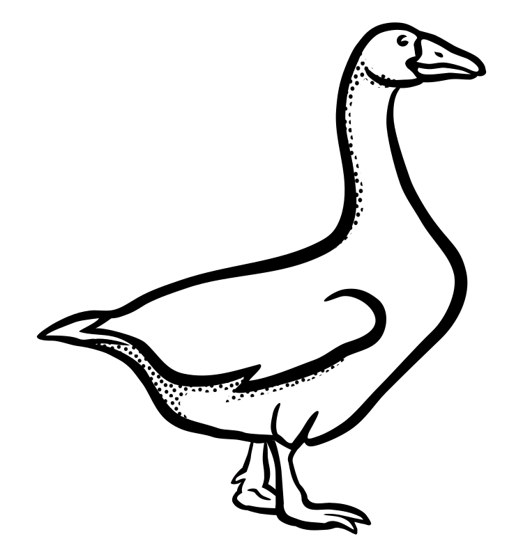 goose clipart outline
