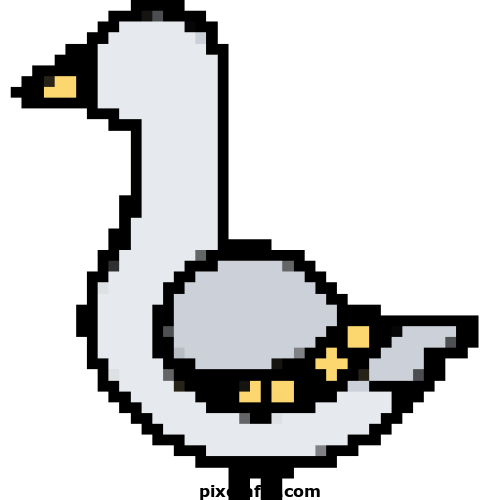 goose clipart pixel art