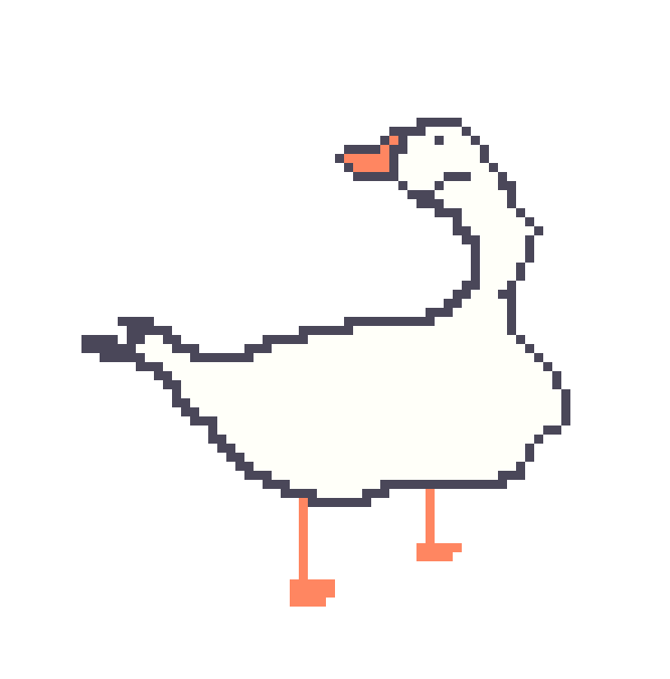 goose clipart pixel art