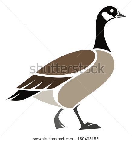 Goose clipart stencil. Cackling ablon bask bird