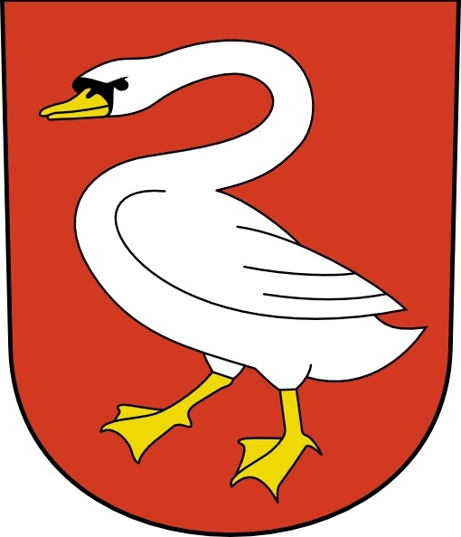 Goose clipart swan. Coat of arms clip