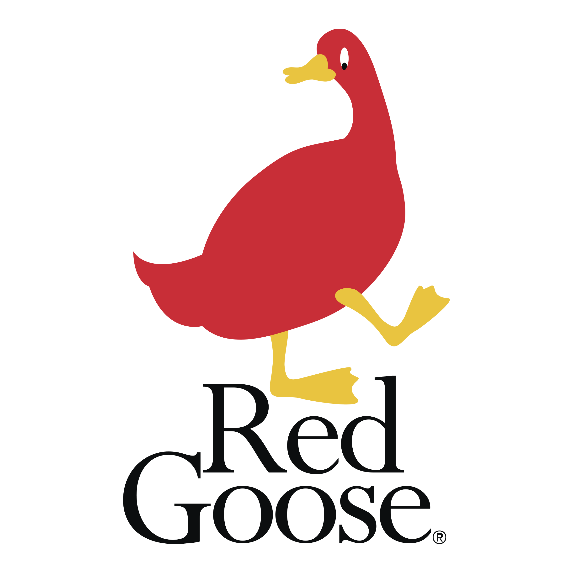 Red logo png transparent. Goose clipart vector