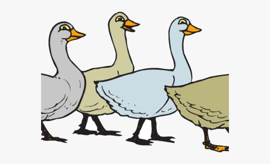 goose clipart walk in line