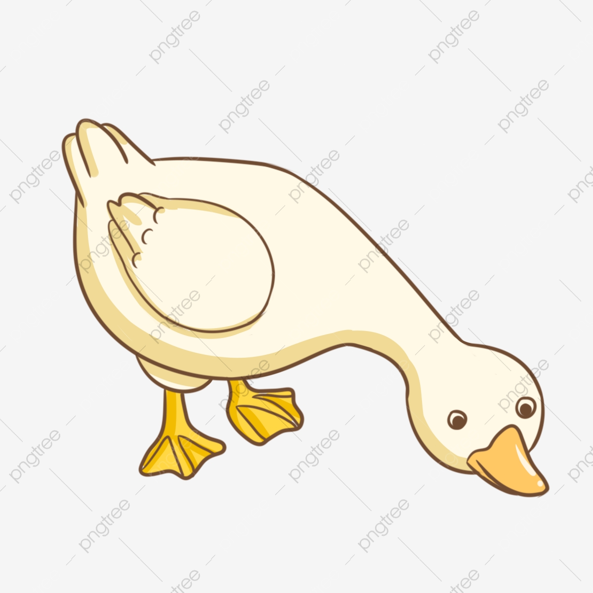 goose clipart yellow
