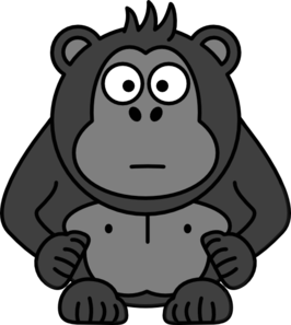Gorilla clipart. Cartoon 