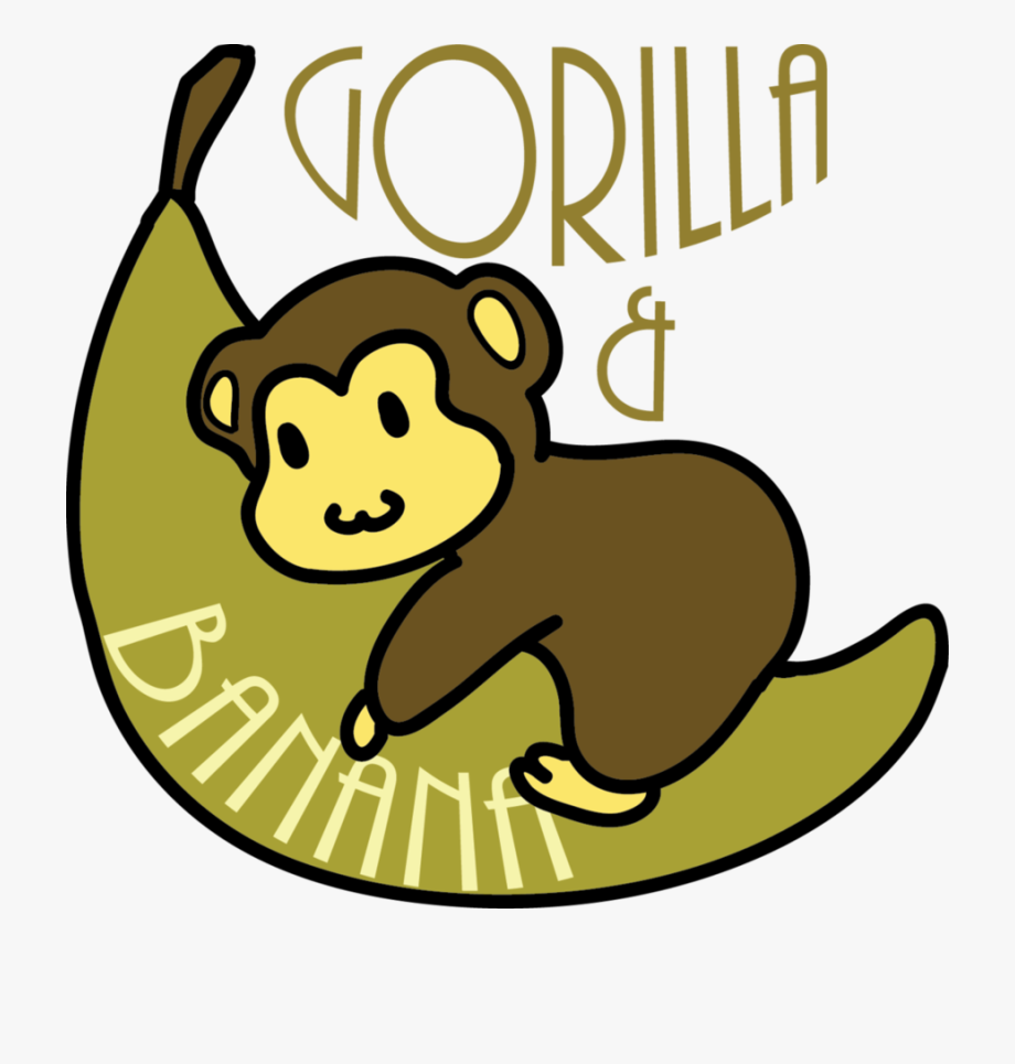 gorilla clipart banana