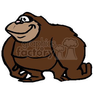 Gorilla clipart brown. Royalty free 