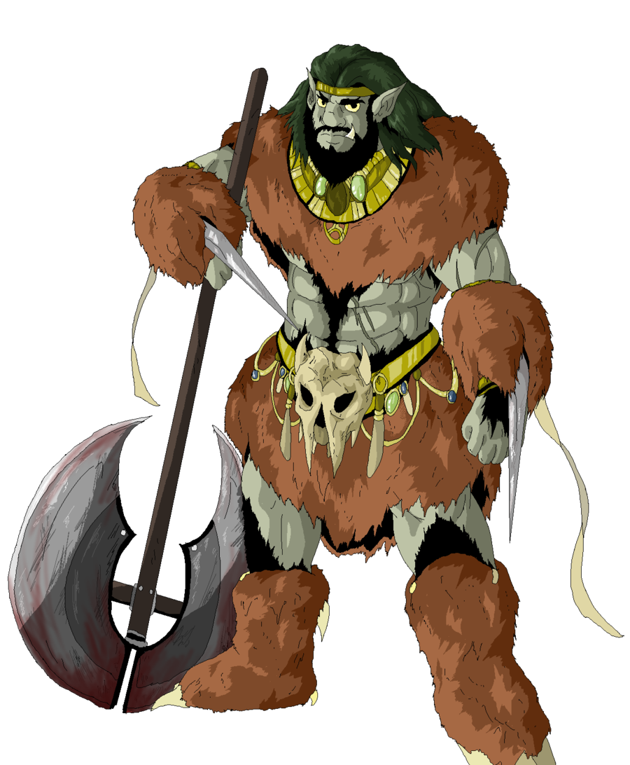 Dnd barbarian finished by. Gorilla clipart brown