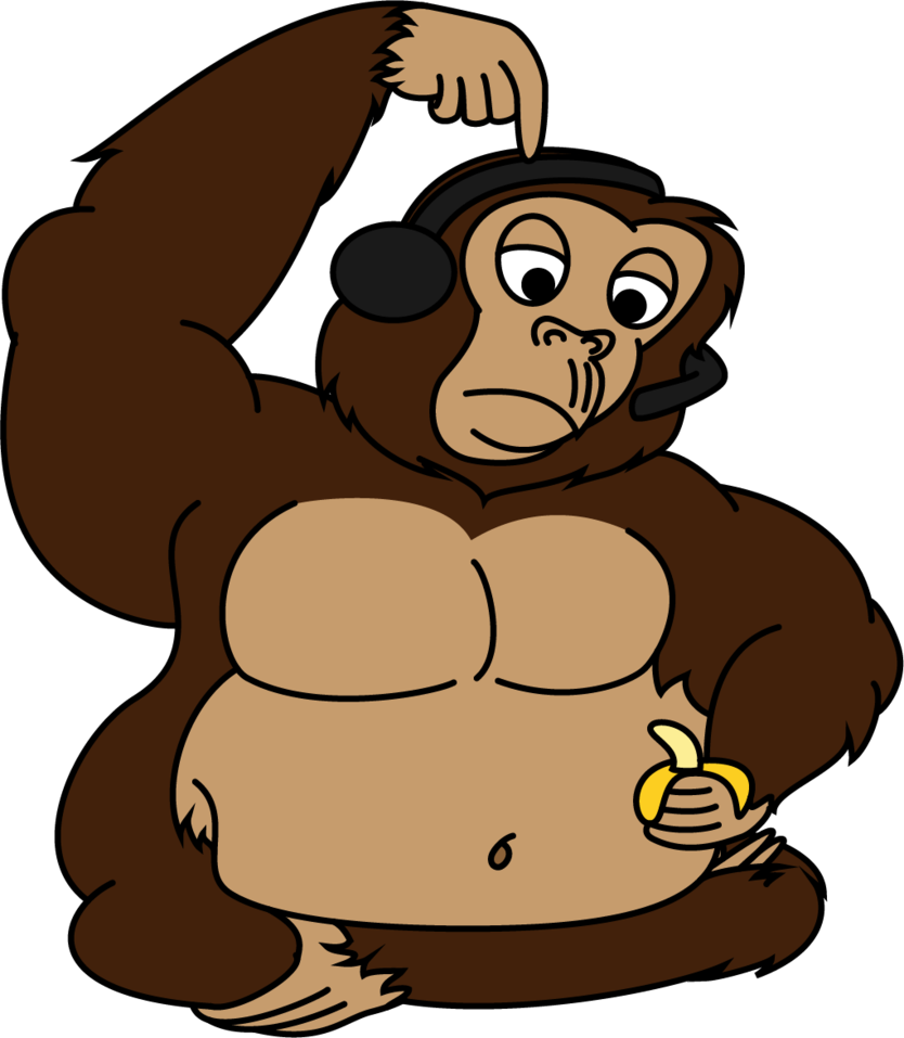 gorilla clipart cartoon fat